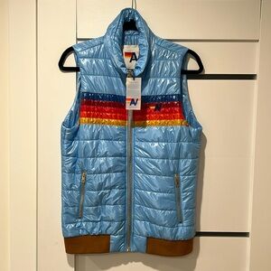 Aviator Nation - WOMEN'S 5 STRIPE VEST - GLOSSY SKY